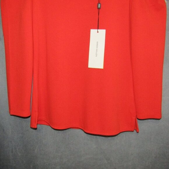 Karen Millen Orange Knit Cold Shoulder Fitted Top Size US 6 Stretch New Tag - Picture 4 of 11